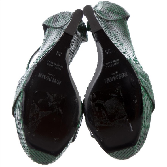 SOLD : Balmian snakeskin platform wedges - Picture 6 of 6
